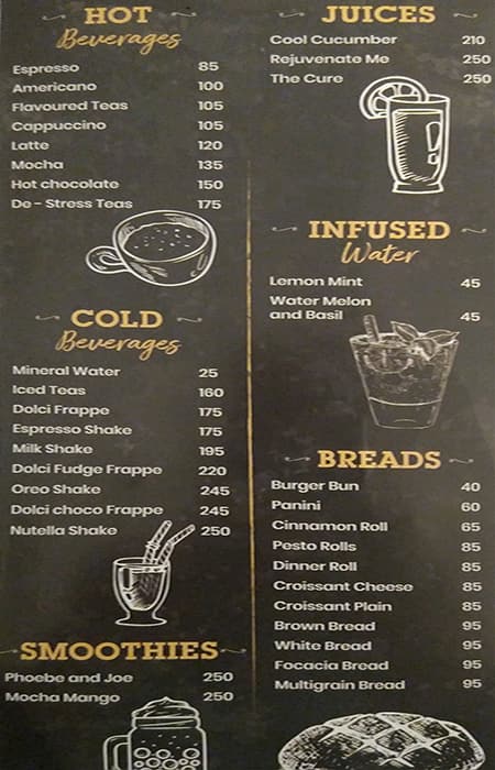 Dolci - Cunningham Road menu