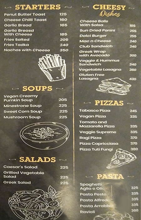 Dolci - Cunningham Road menu
