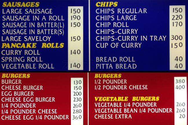 Quality Fish Bar menu