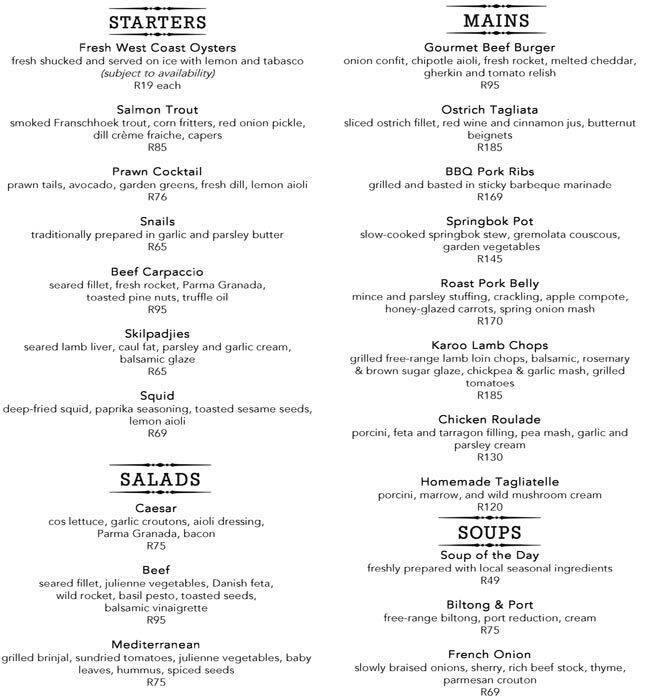 Village Grill and Butcher Menu Zomato SA