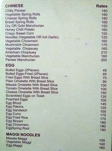 Davat Restaurant menu