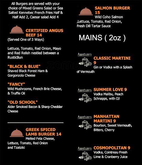 Menu at Branas Mediterranean Grill restaurant, Vancouver