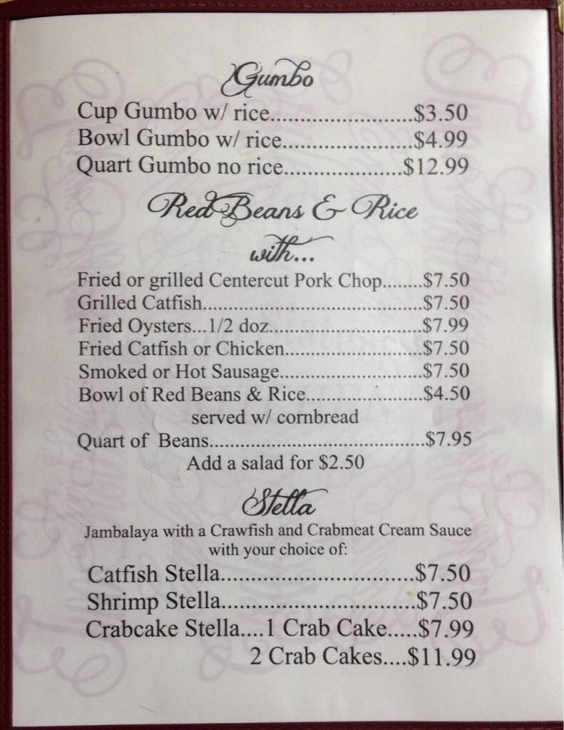 Menu At Two Sisters Creole Kitchen Restaurant Picayune menu-at-two-sisters-creole-kitchen-restaurant-picayune