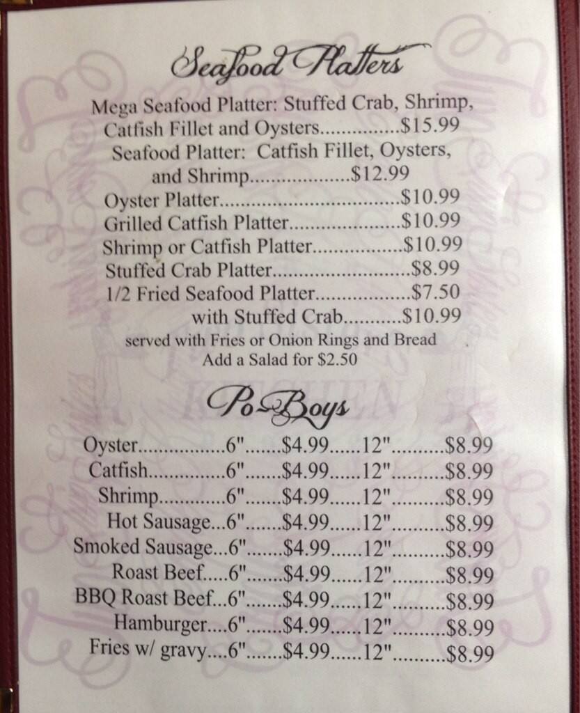Menu At Two Sisters Creole Kitchen Restaurant Picayune live-music-events-brewriver-creole-kitchen-in-cincinnati-oh