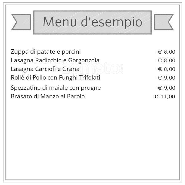 Menu di Ti Voglio Bere 