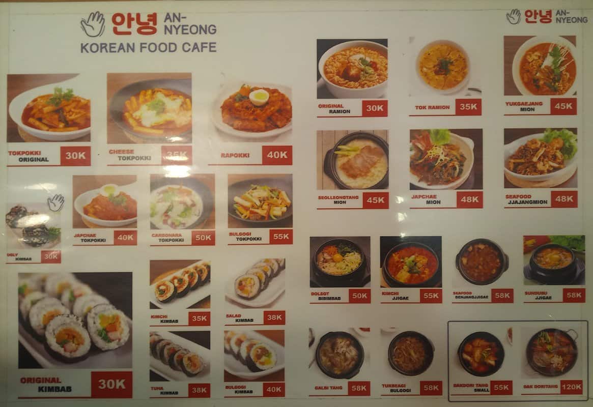 An.Nyeong Korean Food Cafe Menu - Zomato Indonesia