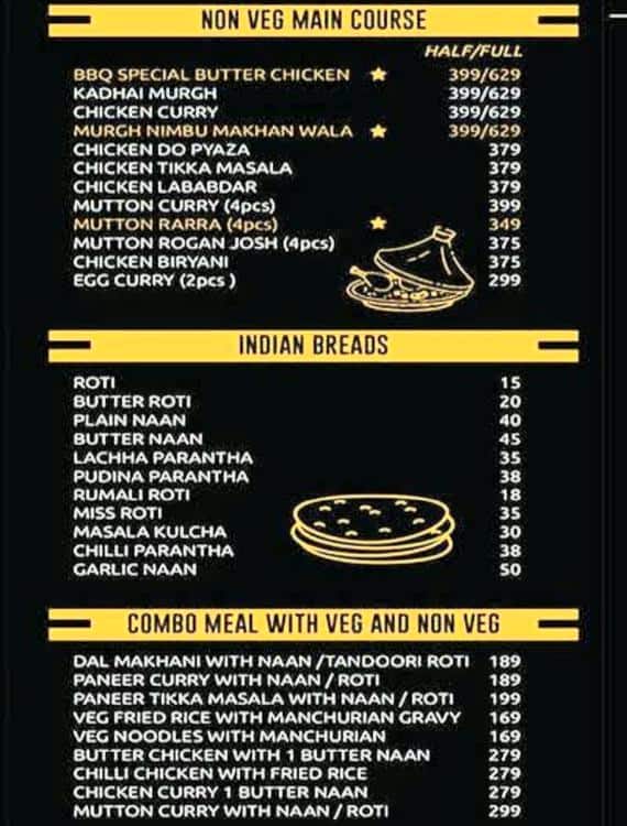 Menu at Bbq Express By The Barbeque Company, Delhi, Ground Floor
