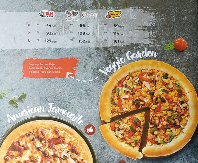 Menu at Pizza Hut restaurant, Jakarta, Gajah Mada Plaza GF 6575