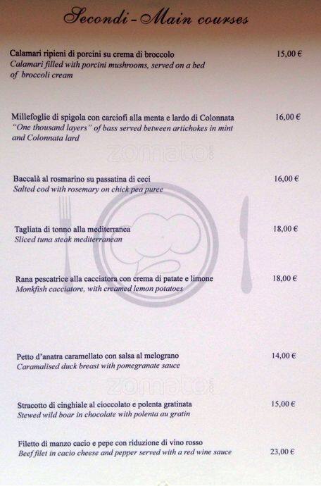 Menu di Osteria Via Mantova 