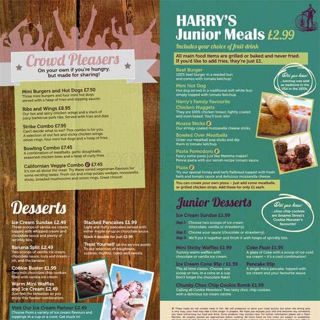 Harry's Kitchen menu