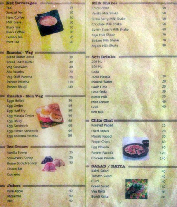 Hotel Alfa menu