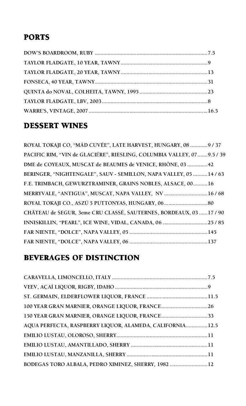 Menu at City Cellar Wine Bar & Grill, West Palm Beach