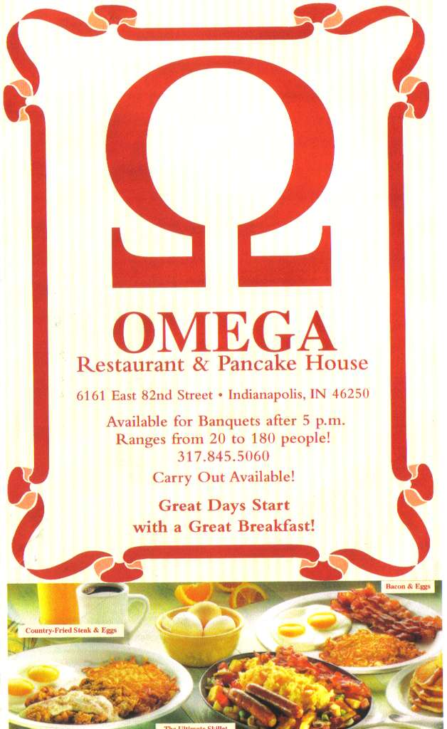 Omega Restaurant & Pancake House Menu Urbanspoon/Zomato