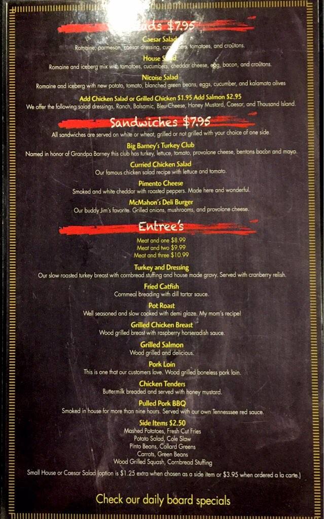 Dean's Restaurant and Bakery Menu - Urbanspoon/Zomato