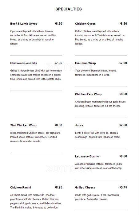 Carta de Cafe MAC