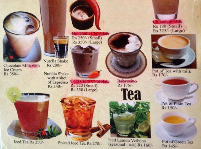 Hansa Coffee menu