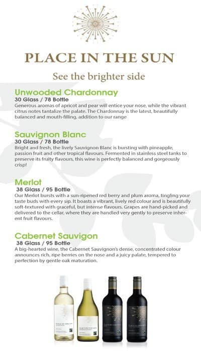EnGedi menu
