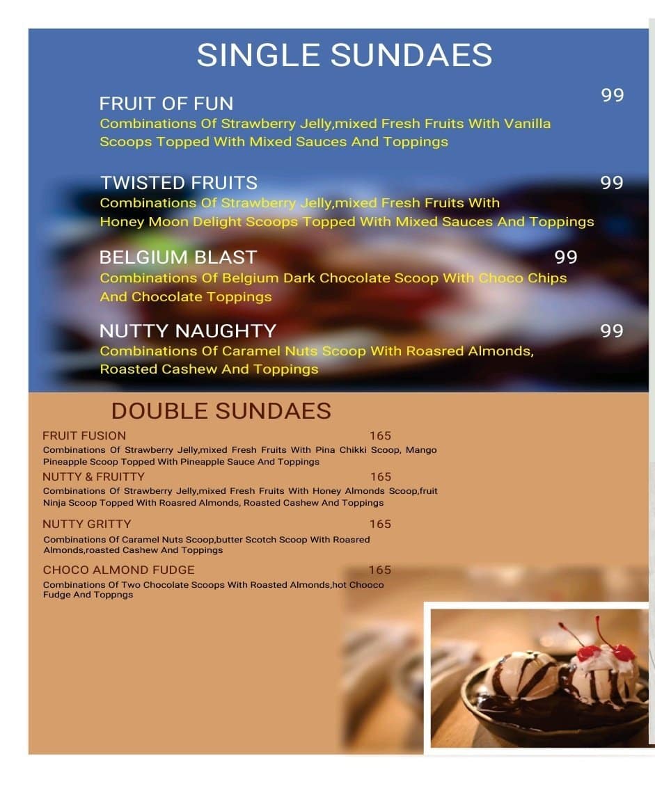 Menu at Scoops Ice Cream, Hyderabad, 43114/2/A