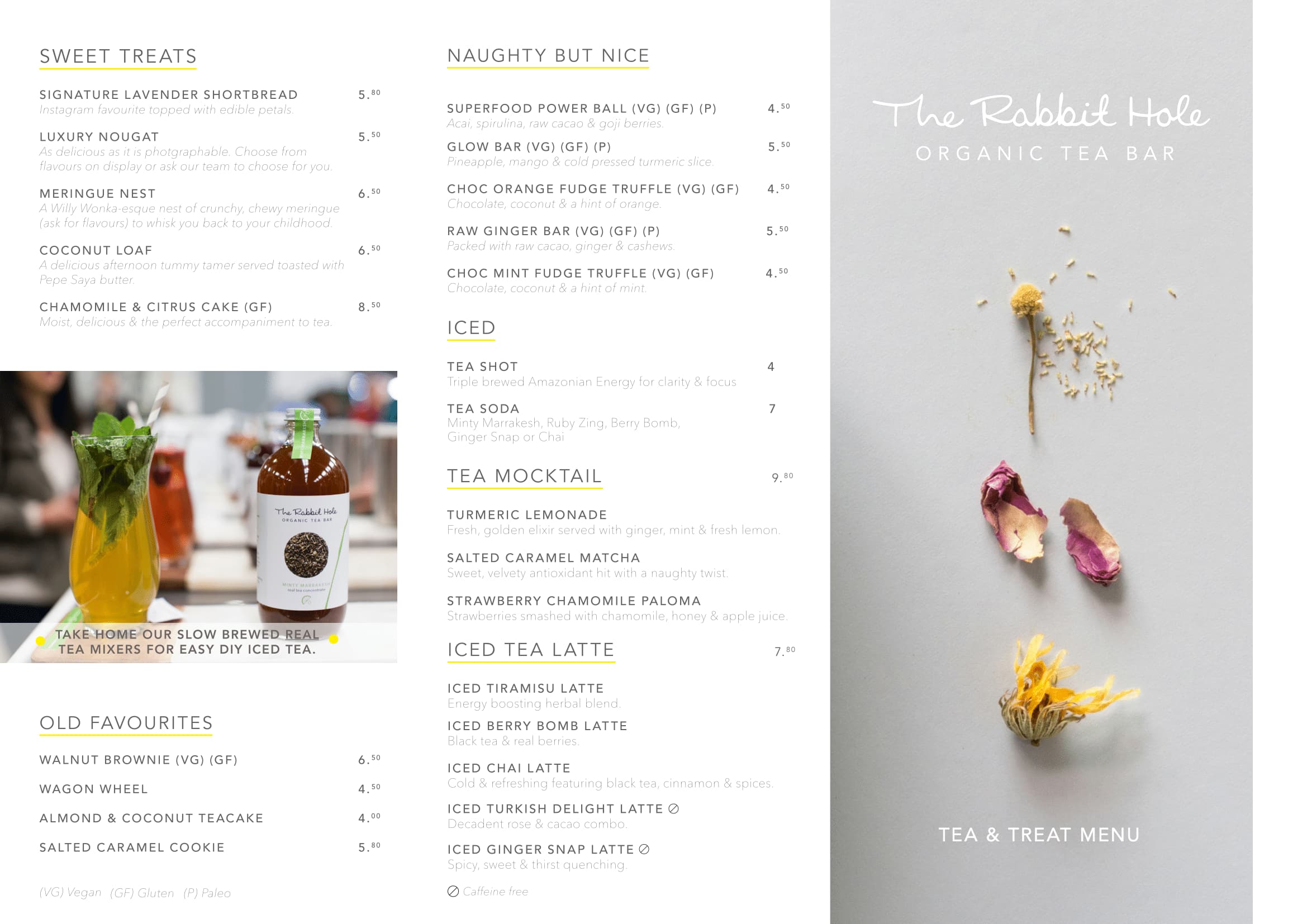 The Rabbit Hole Organic Tea Bar Menu Urbanspoon/Zomato