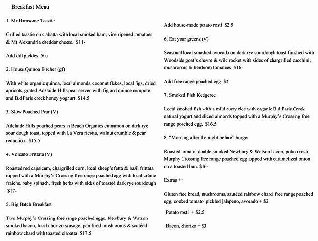 Entropy menu