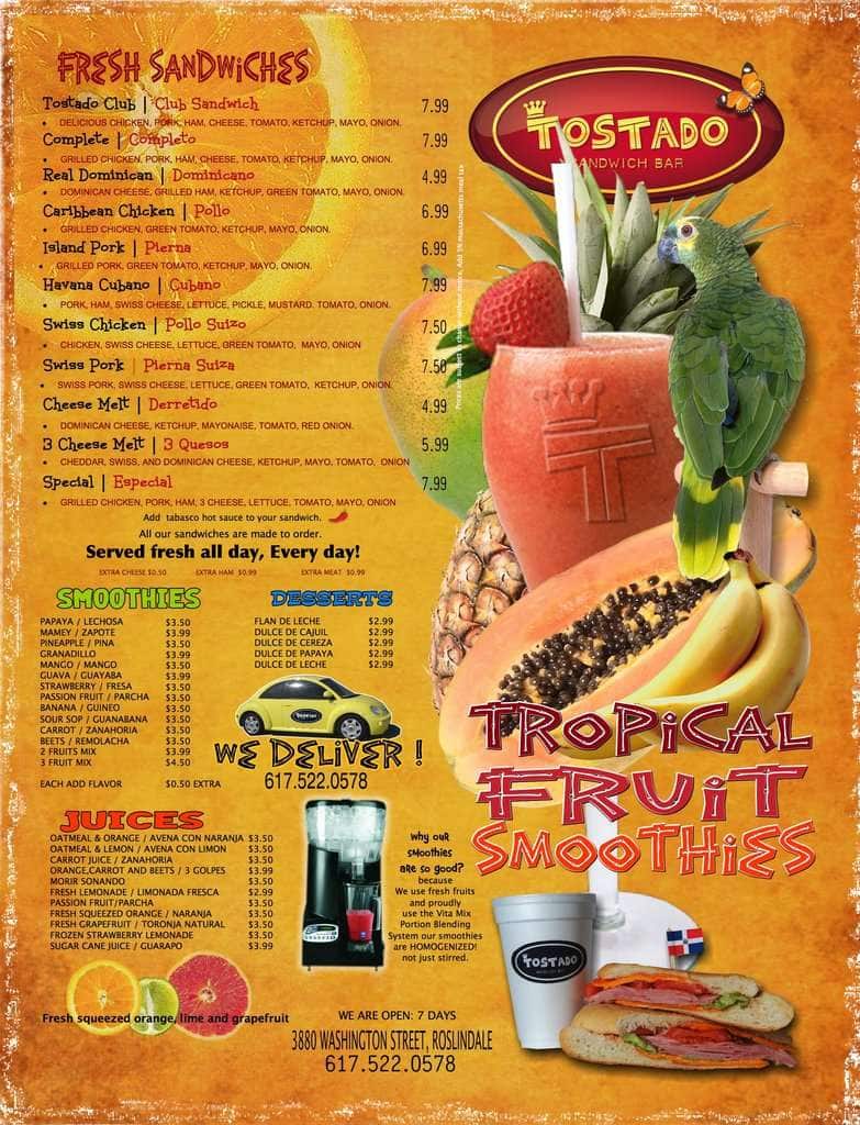 Tostado a Boston Foto del Menu con Prezzi Urbanspoon/Zomato