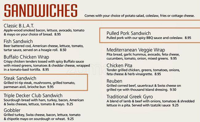 The Heritage Grill Menu Menu For The Heritage Grill Westminster
