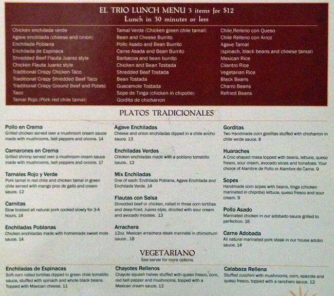 Menu at Red Agave Tequileria Cocina Calaca Bar, Boulder