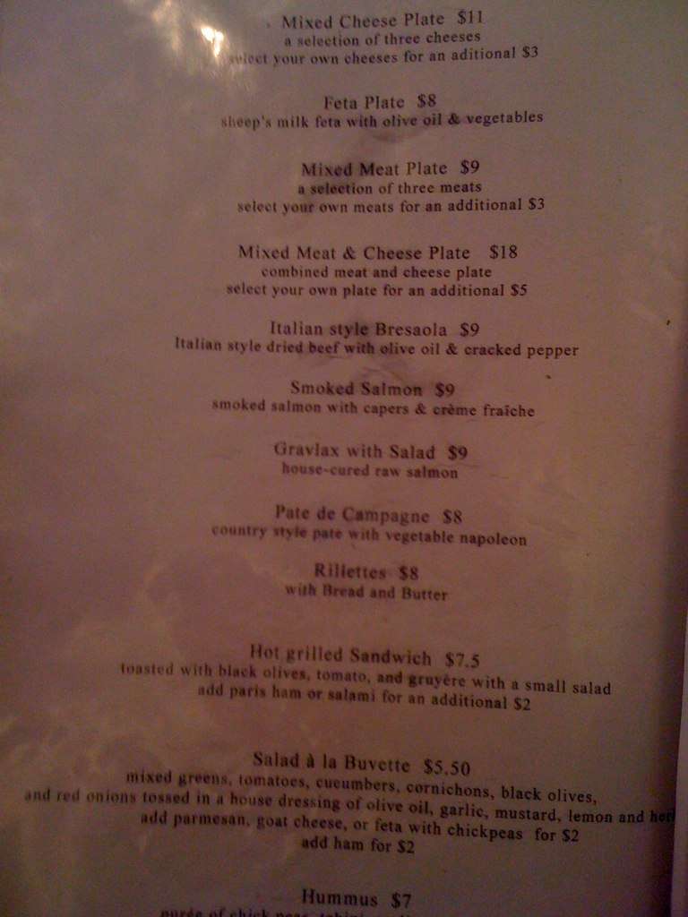 La Buvette Bar A Vin Fute Menu