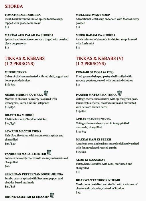 Tandoor Menu, Menu for Tandoor, Orchard, Singapore - Zomato Singapore