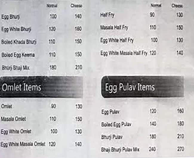 Menu of King Of Fast Food, Vasai, Mumbai