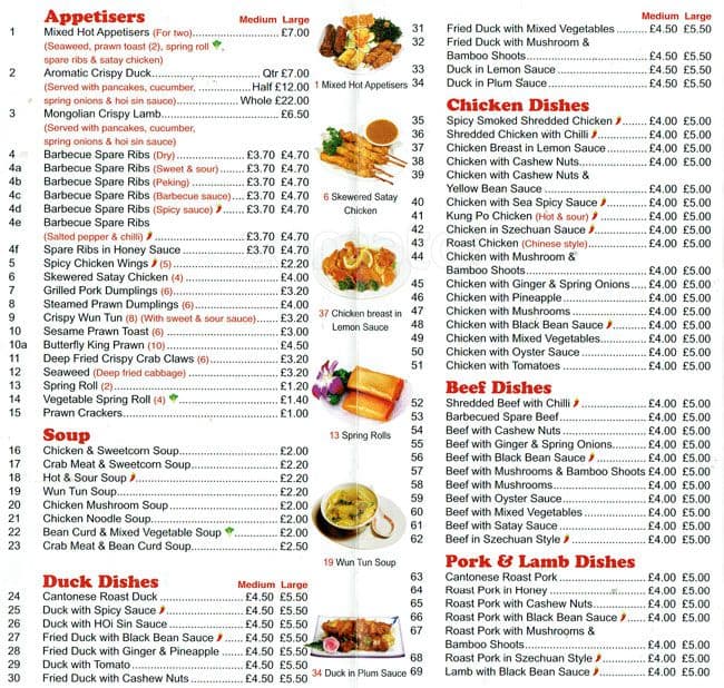 menu near me