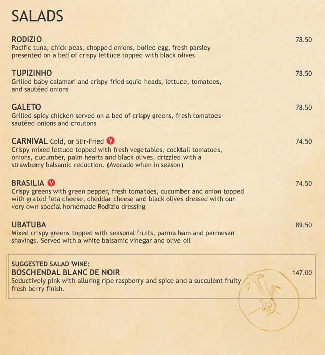 Rodizio Menu, Menu For Rodizio, Bedfordview, East Rand - Zomato SA