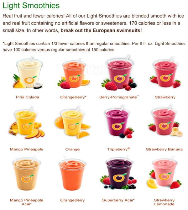 Menu at Orange Julius fast food, Whitby, 419 King St W