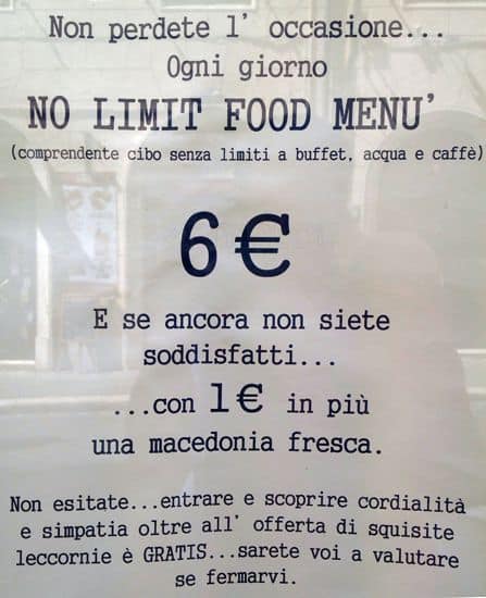 Menu di Bar Firenze 