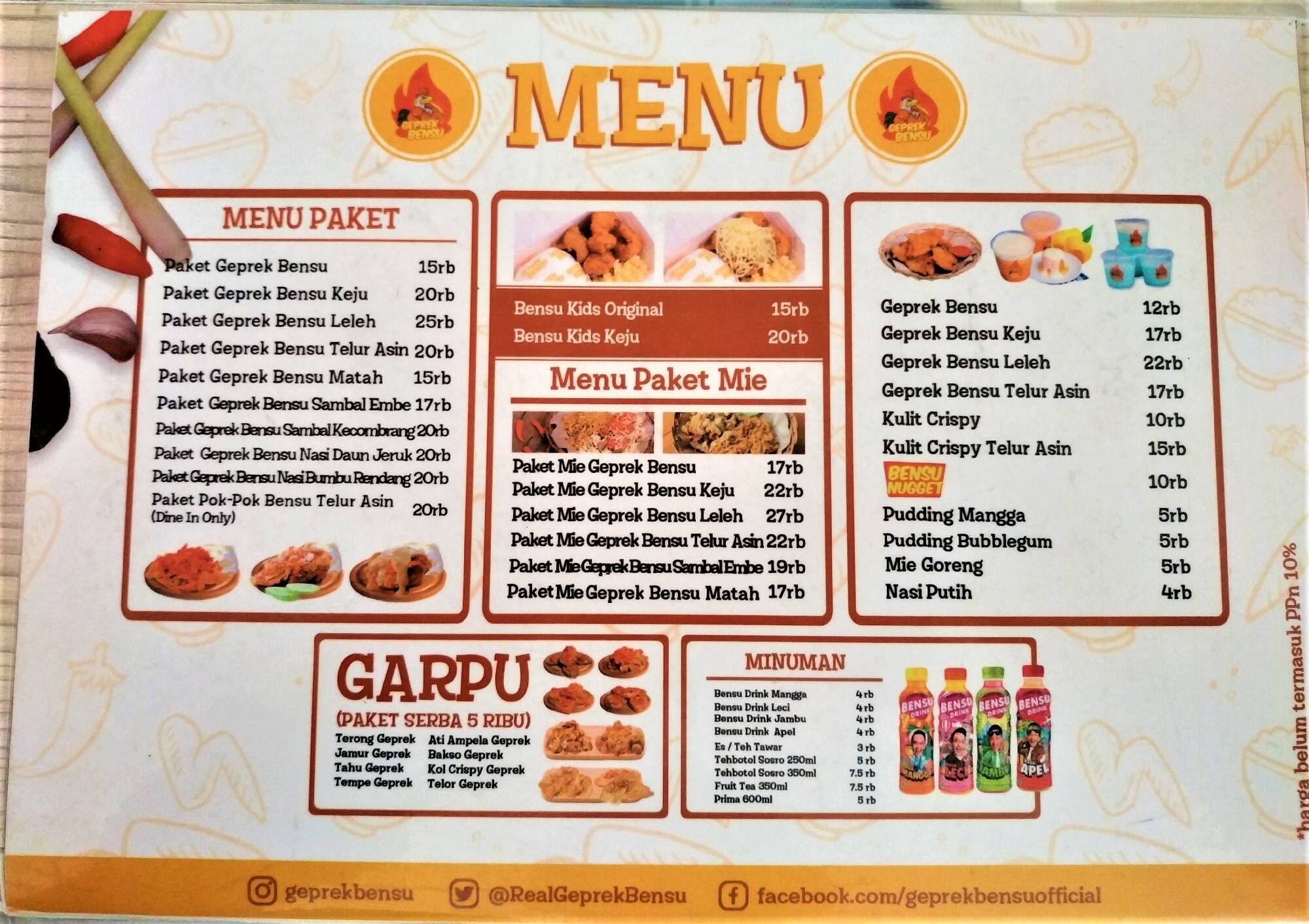 Geprek Bensu Menu Menu For Geprek Bensu Jatisampurna