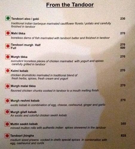 Sheila Restaurant - Hotel Arya menu