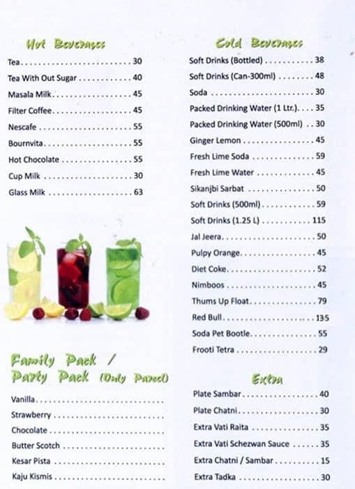 Classic pure veg Andheri East menu