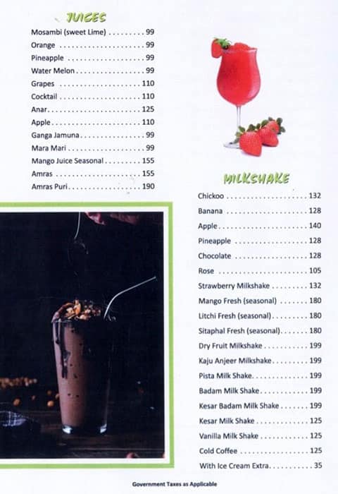 Classic pure veg Andheri East menu