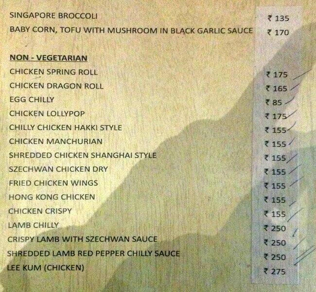 Menu at The Square Plate, Bengaluru