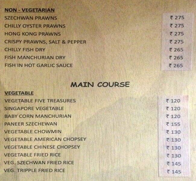 Menu at The Square Plate, Bengaluru