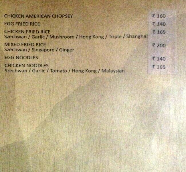 Menu at The Square Plate, Bengaluru