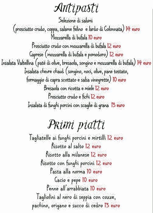 Menu di Mamaester 