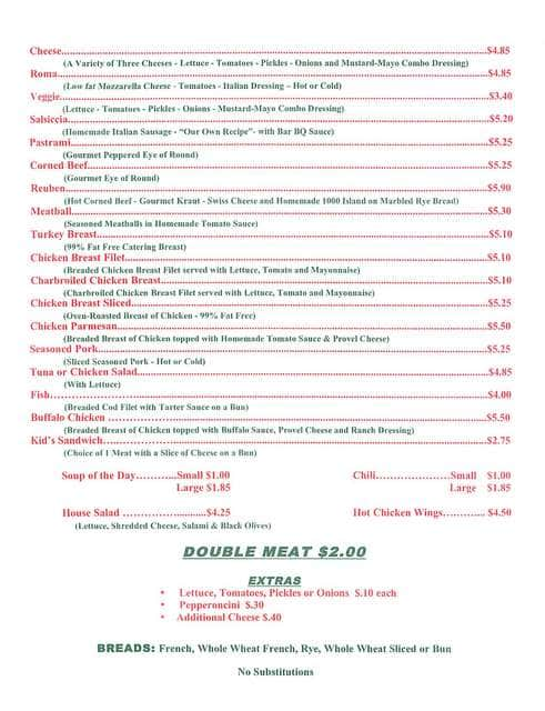 Mom's Deli Menu, Menu for Mom's Deli, Lindenwood Park, St. Louis ...