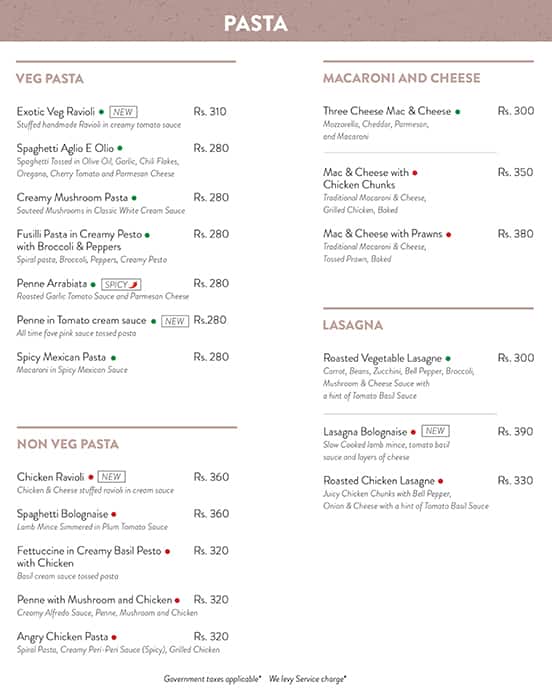 The Cherry Tree Cafe menu