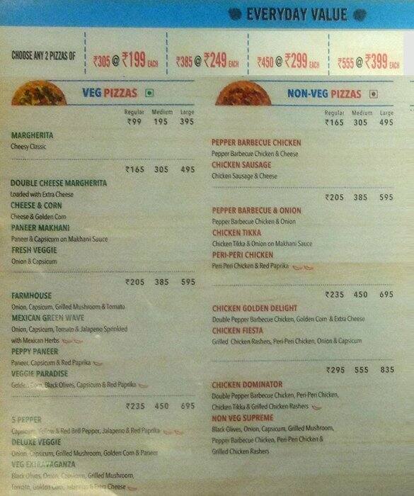 Domino's Pizza Menu, Menu for Domino's Pizza, C Scheme, Jaipur Zomato