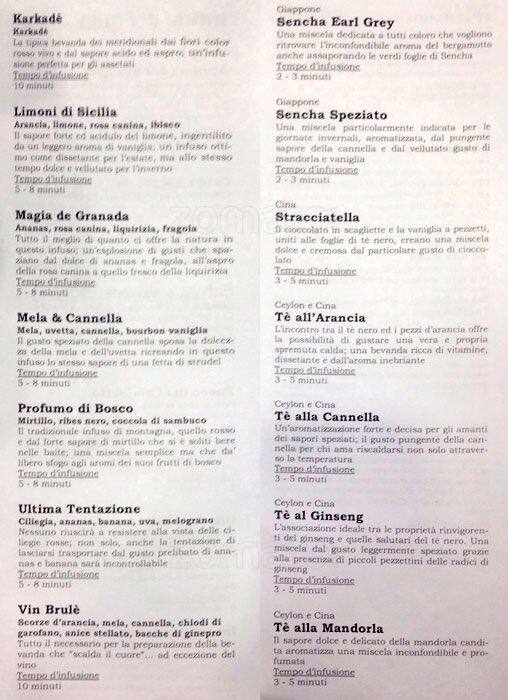 Torrefazione Adriatica F.lli Bertini Roma Speisekarte