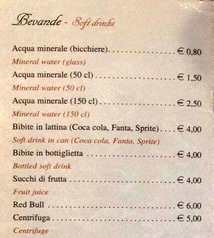 Universal Cafe Speisekarte