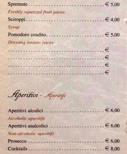Universal Cafe Speisekarte