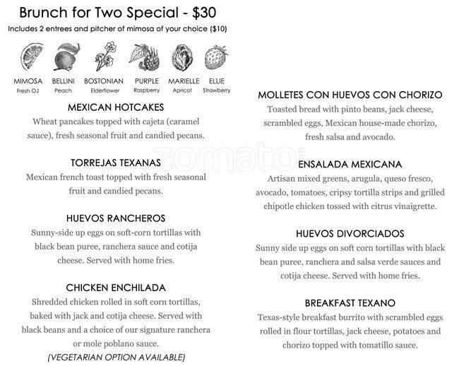 Zocalo Mexican Bistro & Tequila Bar Menu Urbanspoon/Zomato
