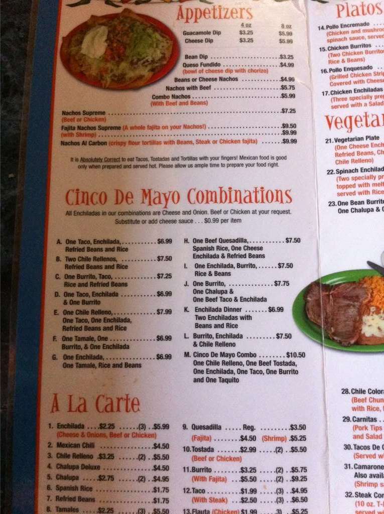 Cinco de Mayo Mexican restaurant, Hermitage, Nashville ...
